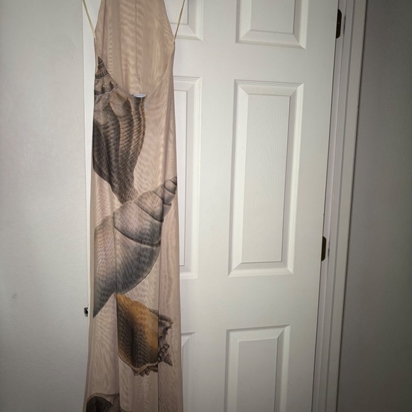 ZARA Shell Print Silk Mesh Dress - Picture 3 of 5